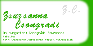 zsuzsanna csongradi business card