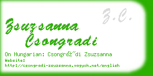 zsuzsanna csongradi business card
